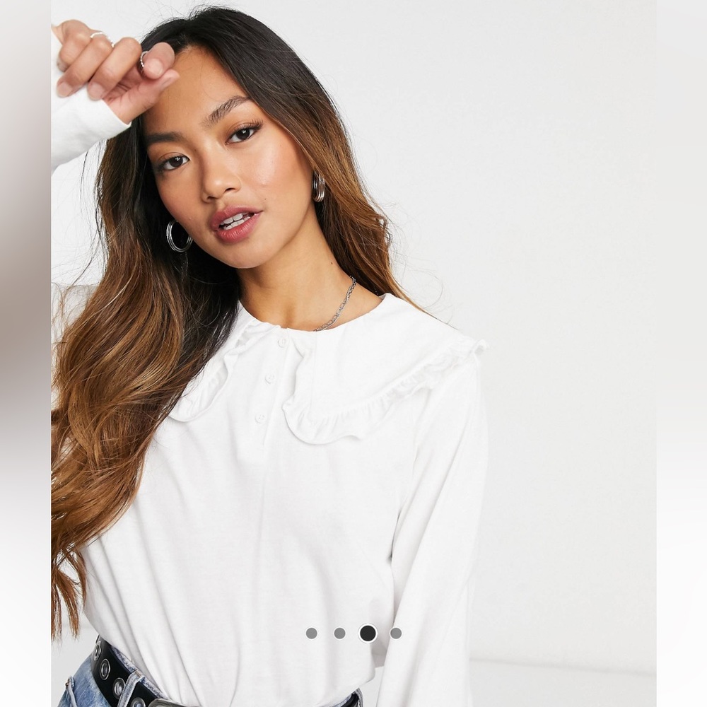 ASOS Monki pari collared top